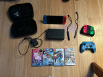 Nintendo Switch 32GB Handheld Console - Neon Red/Neon Blue and Extra A