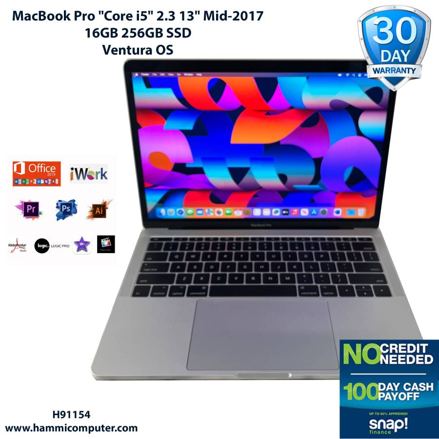 MacBook Pro "Core i5" 2.3 13" Mid-2017, 16GB, 256GB SSD "H91154