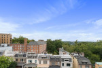 View from Park Crescent Apartments showcasing nearby greenery and historic architecture in Northwest DC.