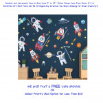 Lil' Astronaut Play/Bed Room Whole Wall MURAL Kids Vinyl Fun Room. FAST & FREE Shipping