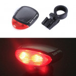 Solar Powered Bicycle Bright Red LED Rear Tail Light Flash or Static Any Bike FAST and FREE Shipping