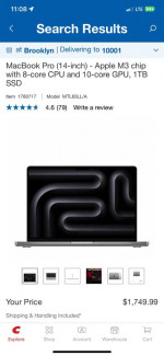 MacBook Pro (14-inch) - Apple M3 chip with 8-core CPU and 10-core GPU
