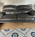 Leather Sofa & Loveseat with Dual Power Recliners