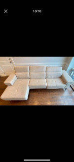 Couch 3 Piece Sofa Sectional - Mechanical Recliner - Right Arm Chaise