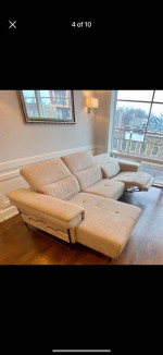 Couch 3 Piece Sofa Sectional - Mechanical Recliner - Right Arm Chaise
