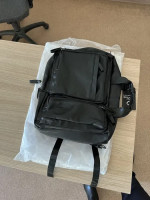 Faux leather laptop bag