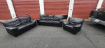 3 piece Italian leather sofa set (free delivery)