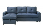 BRAND NEW Fabric sectional sofa and chaise with hide-a-bed and storage