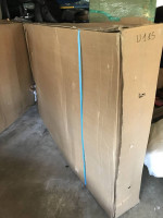 Ligne Roset "Smala" sofa in white leather, brand new in box