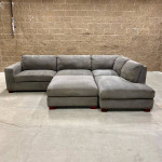 Gray L Sectional Couch Sofa w/Ottoman (DELIVERY AVAILABLE! 🚛)