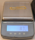 14k Yellow Gold Flat Mariner Link Chain Necklace 18.25 Inches 8.7 Gram