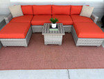Fairmont 7 Piece Outdoor Wicker Patio Modular Sectional Sofa Set!