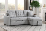 New//**--**Sectional Sofa Right Side Facing Chaise with Pull Out Bed