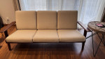 Mid-Century Modern Hans Wegner Style Plank 3 Seater Sofa