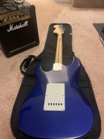 Fender stratocaster affinity with marshall Mg10 amp