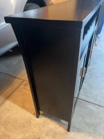 Espresso Wood Buffet Wine Rack Table