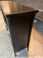 Espresso Wood Buffet Wine Rack Table