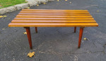VINTAGE MID CENTURY MODERN SLAT BENCH TABLE