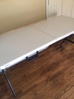Lifetime 5 Foot Rectangle Fold-in-Half Table, Indoor/Outdoor