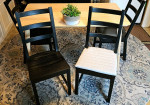 IKEA Lisabo Dining Table - IKEA Nordviken Dining Chairs w/Nordviken Chair Pads