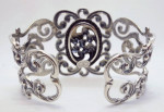 Danecraft vintage sterling silver Victorian style cuff bracelet