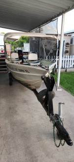 14' Valco aluminum fishing boat.