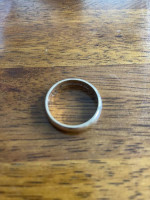 Men's 14K yellow gold 4.96 grams 4 mm Plain Round Wedding Band Size 10