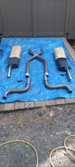 C2 Corvette stainless Flowmaster X Pipe exhaust kit