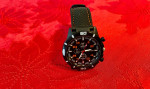 Men Sports Watch NEW Black Orange Luminous