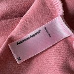 American Apparel - coral high neck crop top cotton - Medium