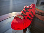 CUSTOM Blud Red Adidas OG Superstars