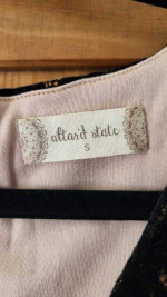 Ladies Small Black Velvet Lace Dress