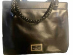 Valentino Black Leather and Lace Demetra Tote