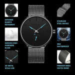 Mens Watch Waterproof Quartz Minimalist Wrist Watches Fashion Luxury