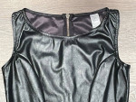 2 Adult Small Tops, Vegan Leather Black, Blue Hip Hop Dance Style