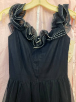 Vintage 1985 prom dress, dark blue