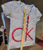 Calvin Klein Sleepwear - Monogram ( C K ) Light Gray Tee - SIZE M