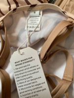 NWT Cream/Brown Swirl 2-Piece Tankini Bathing/Swim Suit Size Small