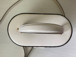 Coach Georgie Gem Rivets Leather Crossbody Bag Chalk White Gold EUC