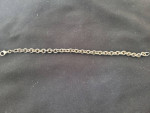 Vintage Sterling Silver Circle Link Bracelet. 7.25 Inches