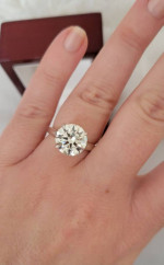 New 5ct Certified Moissanite Engagement Ring, size 7
