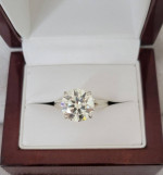 New 5ct Certified Moissanite Engagement Ring, size 7