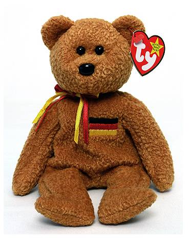 1999 TY Beanie Baby Germania Bear Germany Exclusive New