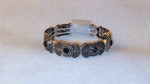 Brand New Embellished Black & Silver Leaf Design Stretch Bracelet