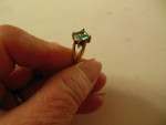 LAB MADE ,STERLING SILVER, AQUAMARINE RING