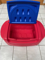 Little Tikes Large Red Blue Toy Storage Box w/2 Bins