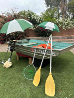 Vintage Volco &t€ Aluminum fishing Boat W Accessories