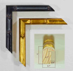 Wooden picture frame in bamboo style. Width 0.7 inches, height 1 inch.