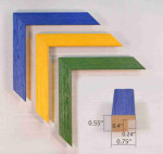 Colorful Stylish Picture Wood Frames. Width 0.75" x Height 0.55".