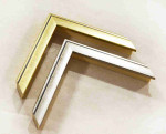 Wood Picture Frame Gold and Silver. Width 0.7" x Height 1".